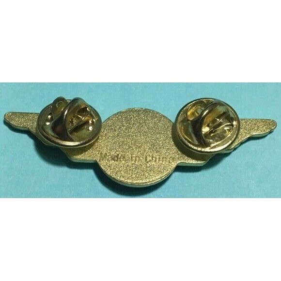 ALASKA Airlines Winged Logo Pin Black & Blue Variation  Double Post back pin - Picture 2 of 2